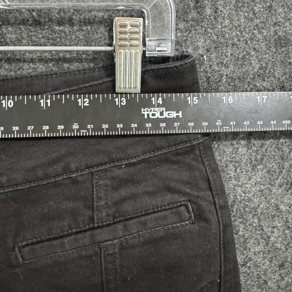 Frame Jeans Women's 29 Black Film Noir Tailored Wide Leg Flare - Picture 3 of 10